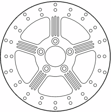 MOTO-MASTER Brake Rotor - Rear - Adrian 110752-PU