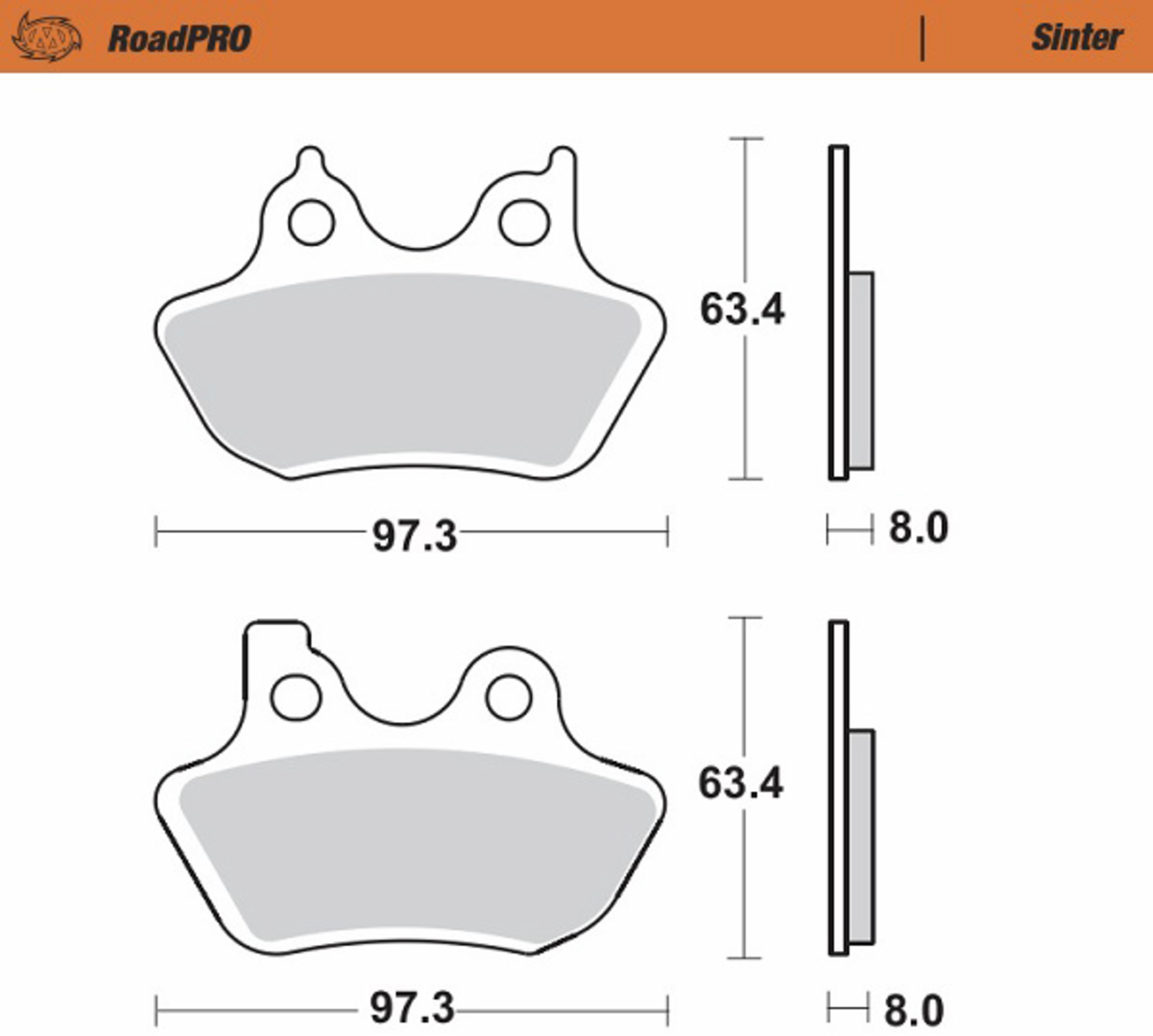 MOTO-MASTER Brake Pads - Sintered Series 411901-PU