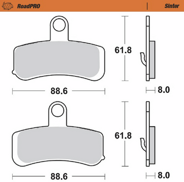 MOTO-MASTER Brake Pads - Sintered Series 411501-PU