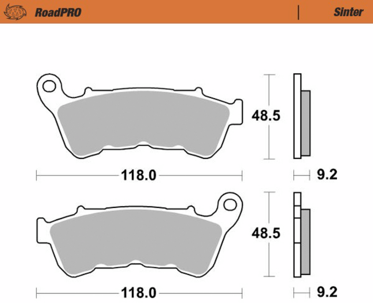 MOTO-MASTER Brake Pads - Sintered Series 414801-PU