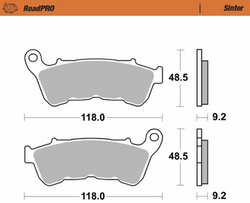 MOTO-MASTER Brake Pads - Sintered Series 414801-PU