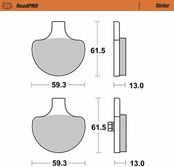 MOTO-MASTER Brake Pads - Sintered Series 415001-PU