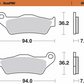 MOTO-MASTER Brake Pads - Sintered Series 403202-PU