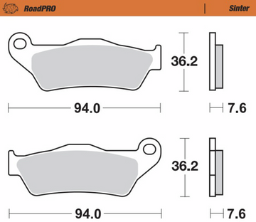 MOTO-MASTER Brake Pads - Sintered Series 403202-PU