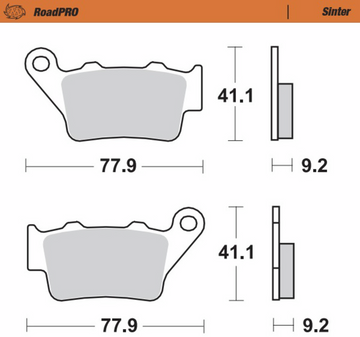 MOTO-MASTER Brake Pads - Sintered Series 403402-PU