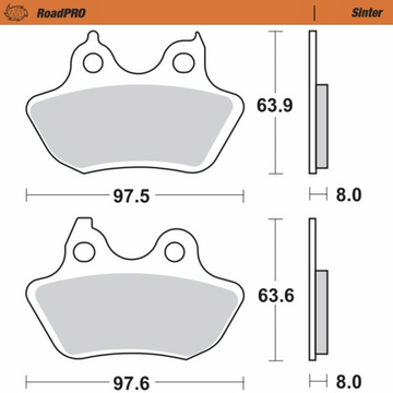 MOTO-MASTER Brake Pads - Sintered Series 412002-PU