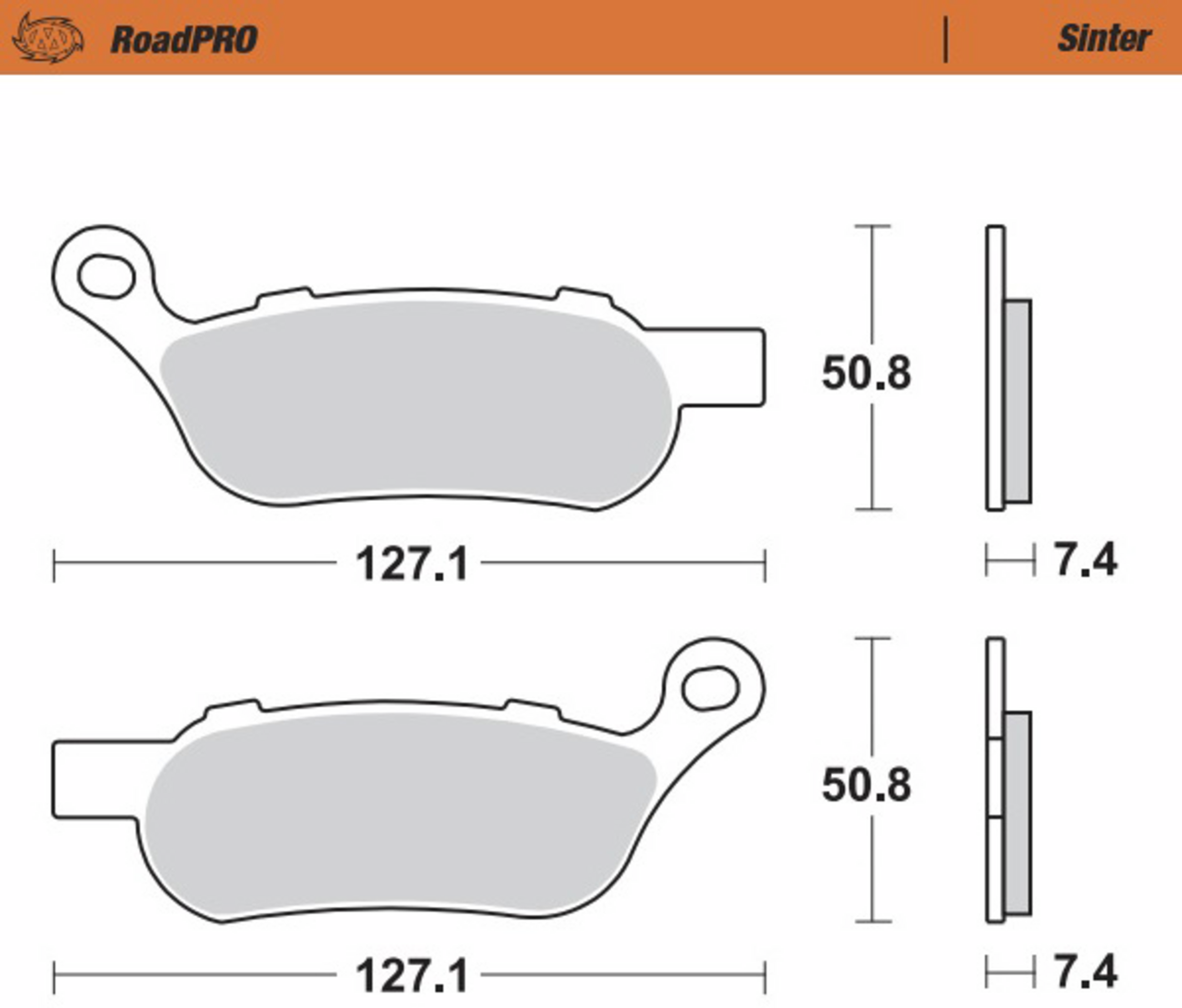 MOTO-MASTER Brake Pads - Sintered Series 412102-PU