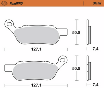 MOTO-MASTER Brake Pads - Sintered Series 412102-PU