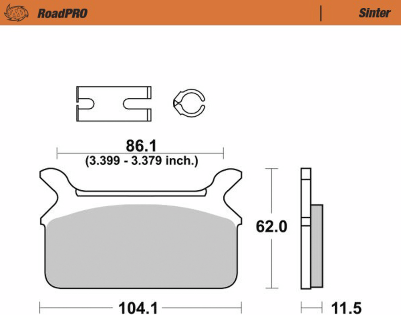 MOTO-MASTER Brake Pads - Sintered Series 414702-PU