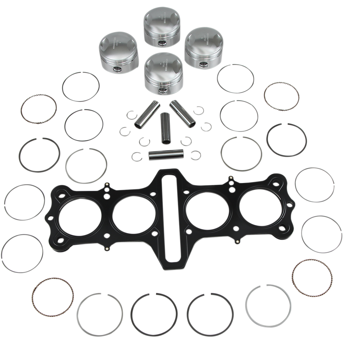 WISECO Piston Kit with Gasket - 72.00 mm - Kawasaki K1076