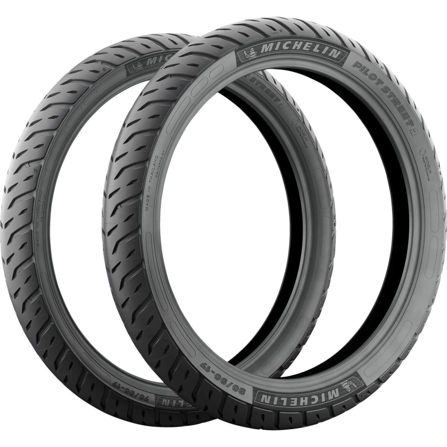 Michelin Tire - Pilot Street 2 - Front/Rear - 70/90-17 - 43S 35463 | Tire Street Bias Front | Michelin