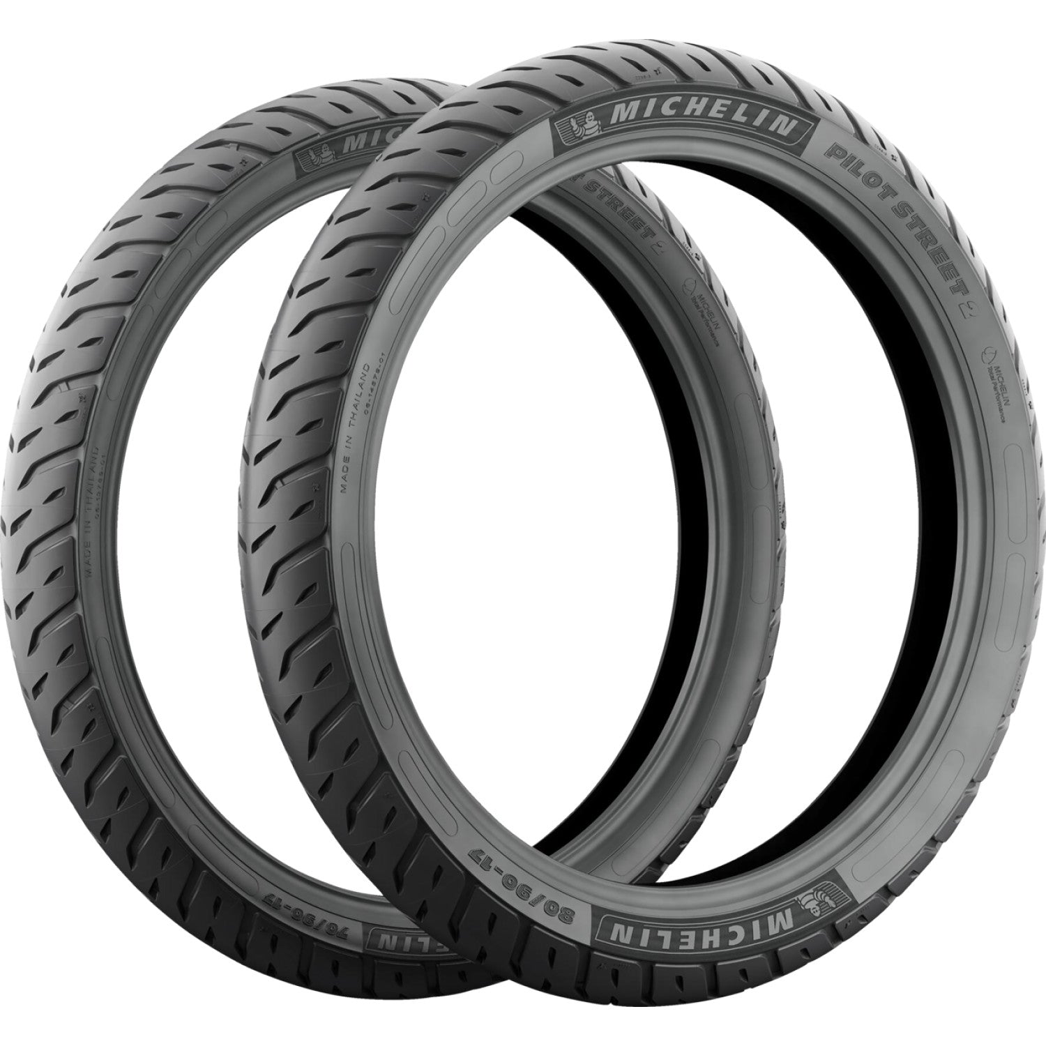 Michelin Tire - Pilot Street 2 - Front/Rear - 130/70-12 - 62S 90993 | Tire Street Bias Front | Michelin