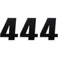 Moose Racing Race Number 4 - Black - 4.5" 80014
