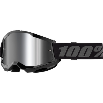 100% Strata 2 Goggle - Black - Silver Mirror 50028-00013