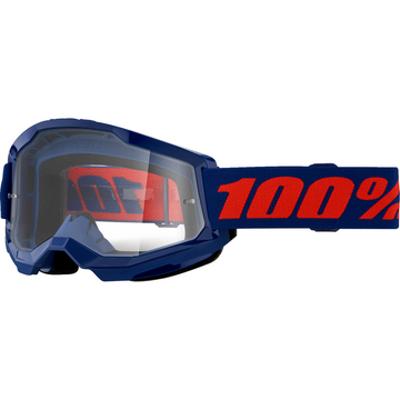 100% Strata 2 Goggle - Navy - Clear 50027-00021