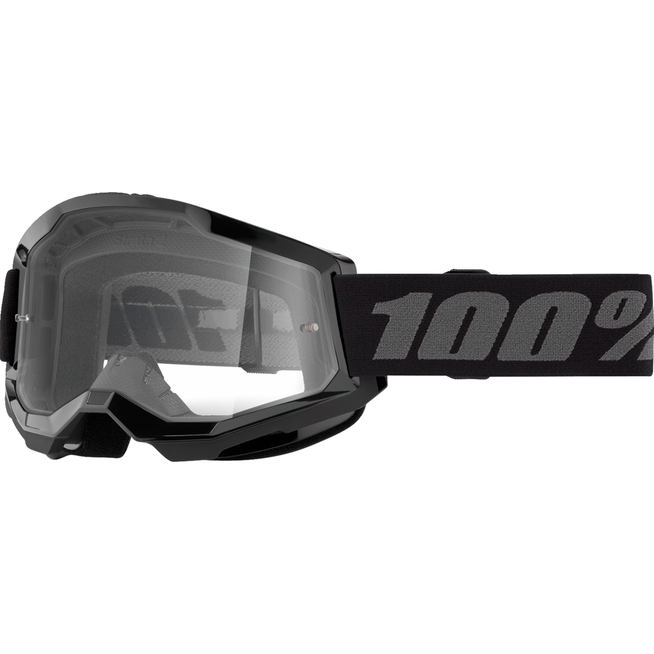 100% Strata 2 Junior Goggle - Black - Clear 50031-00007