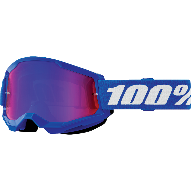 100% Strata 2 Junior Goggle - Blue - Red/Blue Mirror 50032-00008