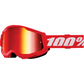 100% Strata 2 Junior Goggle - Red - Red Mirror 50032-00012