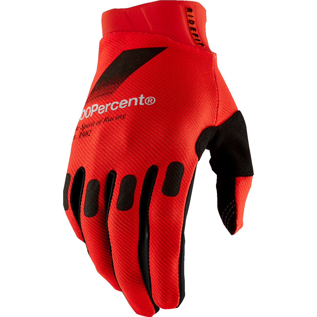 100% Ridefit Gloves - Red - Medium 10010-00056