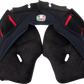 AGV Pista GP RR Cheek Pads - Black/Red - MS 20KIT60301001MS | Interior Helmet Parts