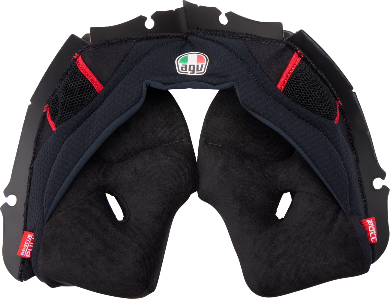 AGV Pista GP RR Cheek Pads - Black/Red - MS 20KIT60301001MS | Interior Helmet Parts