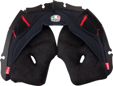 AGV Pista GP RR Cheek Pads - Black/Red - MS 20KIT60301001MS | Interior Helmet Parts