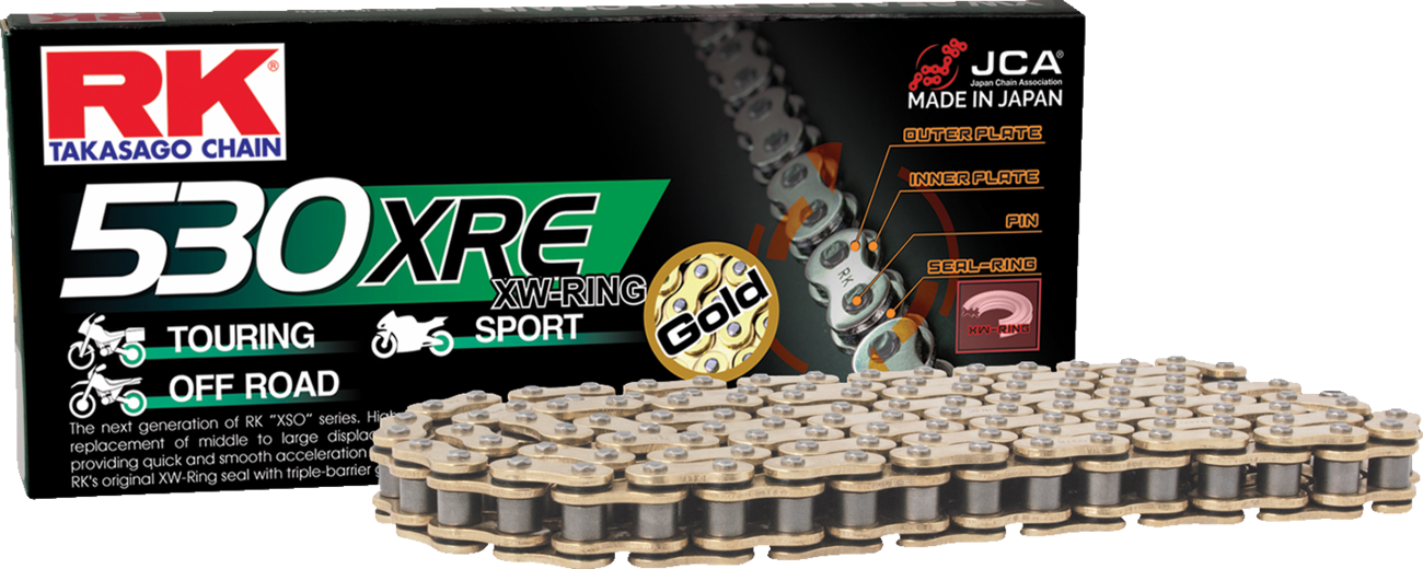 RK 530 XRE - Drive Chain - 114 Links - Gold GB530XRE-114