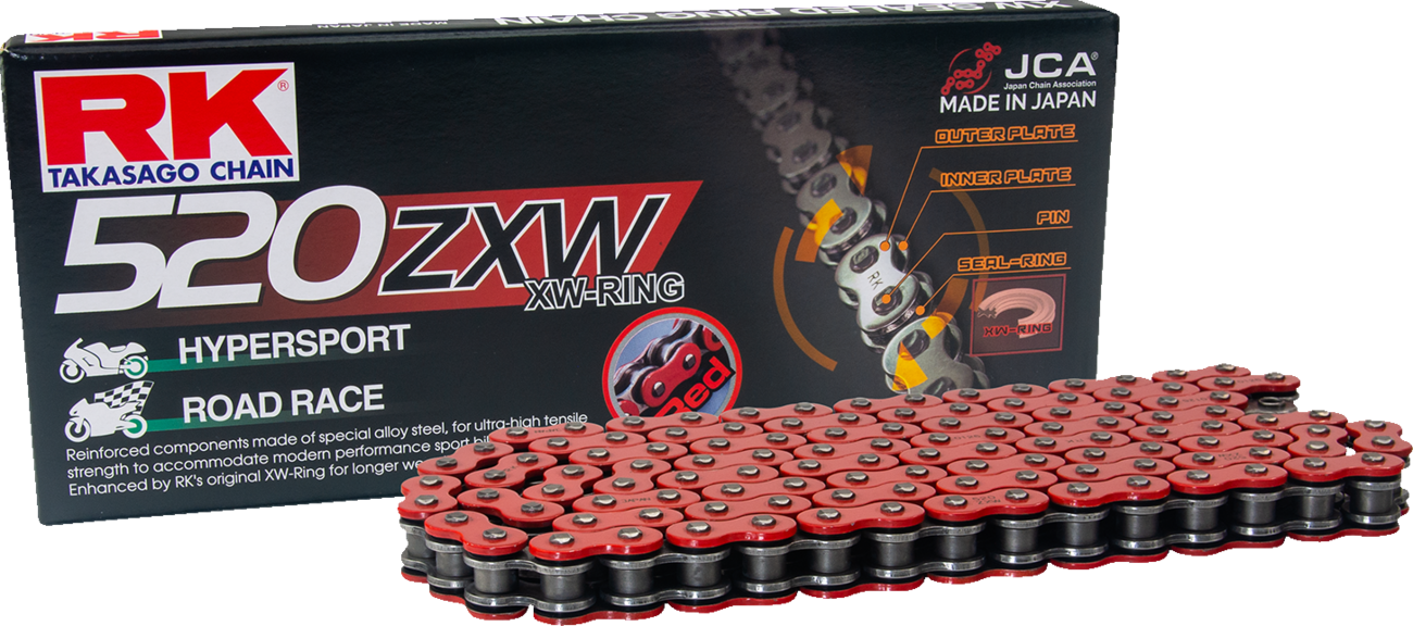 RK 520 ZXW - Drive Chain - 170 Links - Red RR520ZXW-170