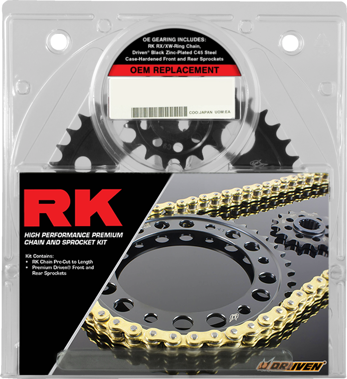 RK Chain and Sprocket Kit - Natural/Black - ZX4RR 2068-060E