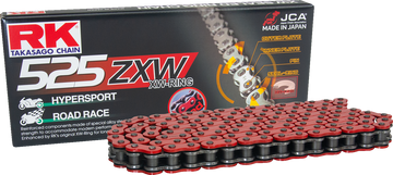 RK 525 ZXW - Connecting Link - Rivet - Red RR525ZXW-RL