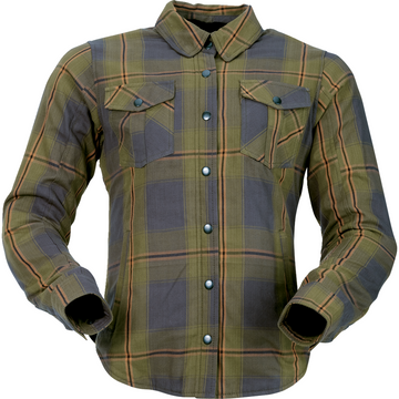 Z1R Women's Flannel Shirt - Olive - Large 3041-0687