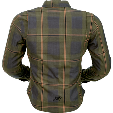 Z1R Women's Flannel Shirt - Olive - 3W 3041-0691