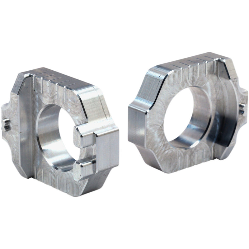 WORKS CONNECTION Elite Axle Block - Silver - Yamaha 17-320