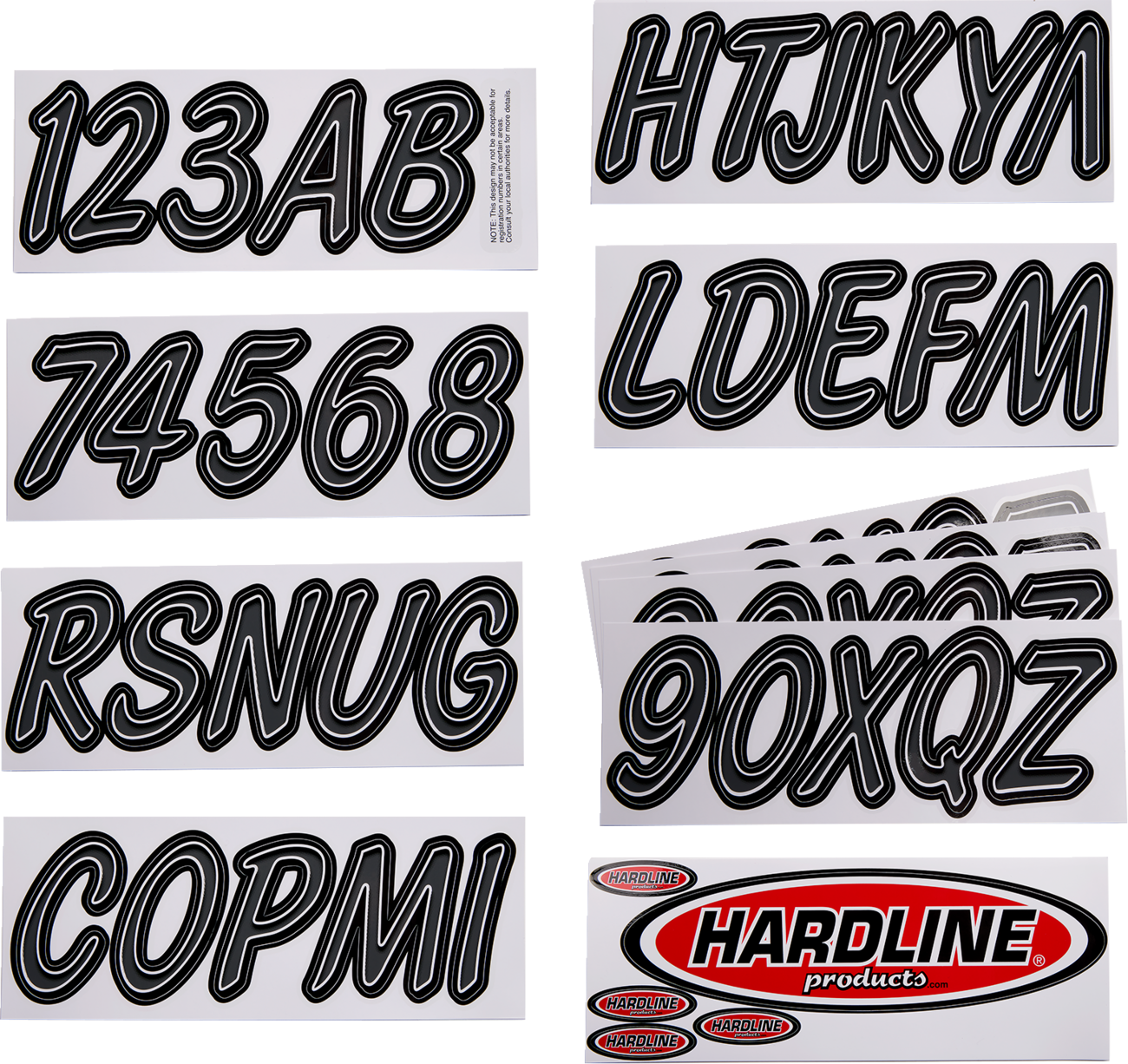 HARDLINE Sticker Kit 400 - Gray/Black DGBKG400