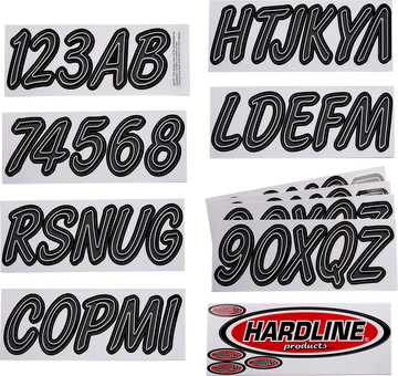 HARDLINE Sticker Kit 400 - Gray/Black DGBKG400