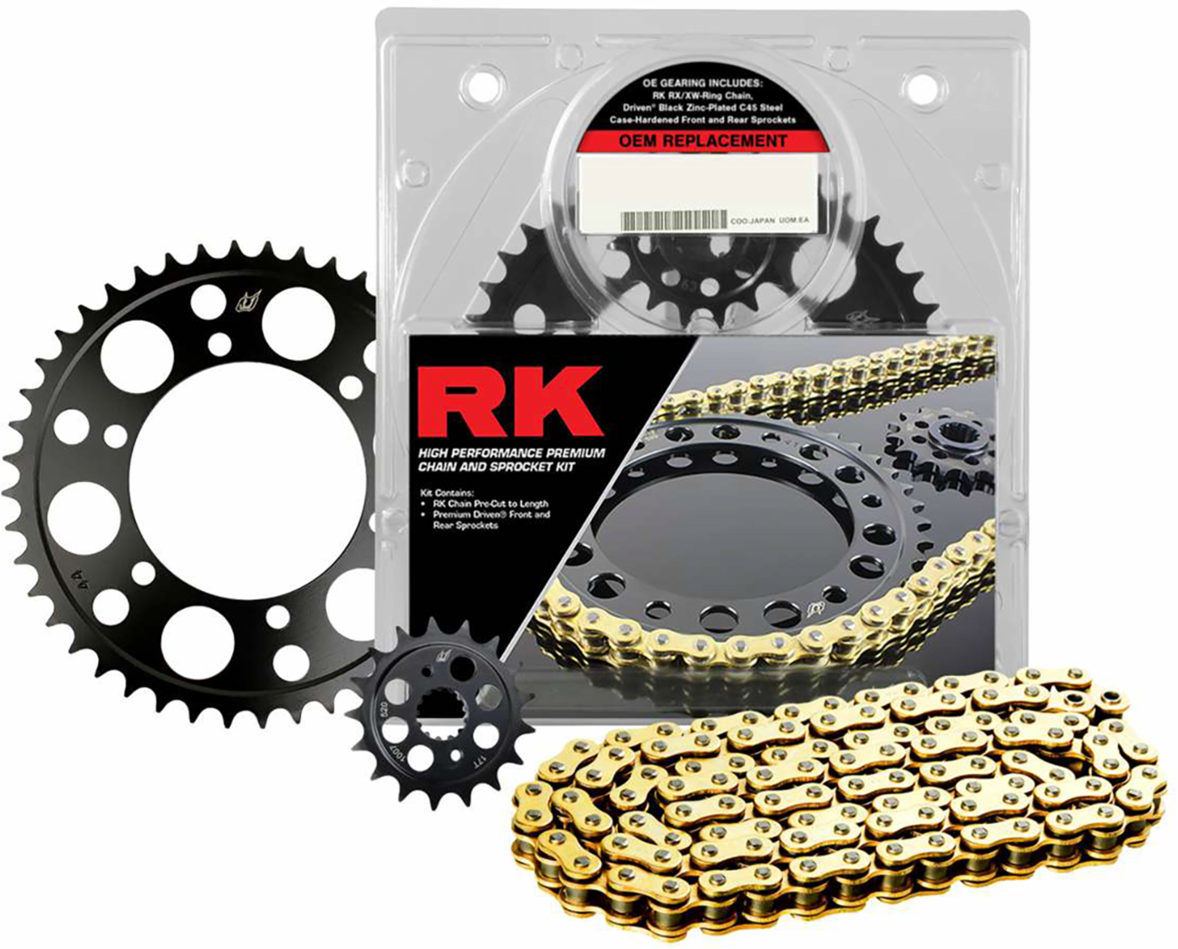 RK Chain and Sprocket Kit - Gold/Black ZX4RR 2068-060EG