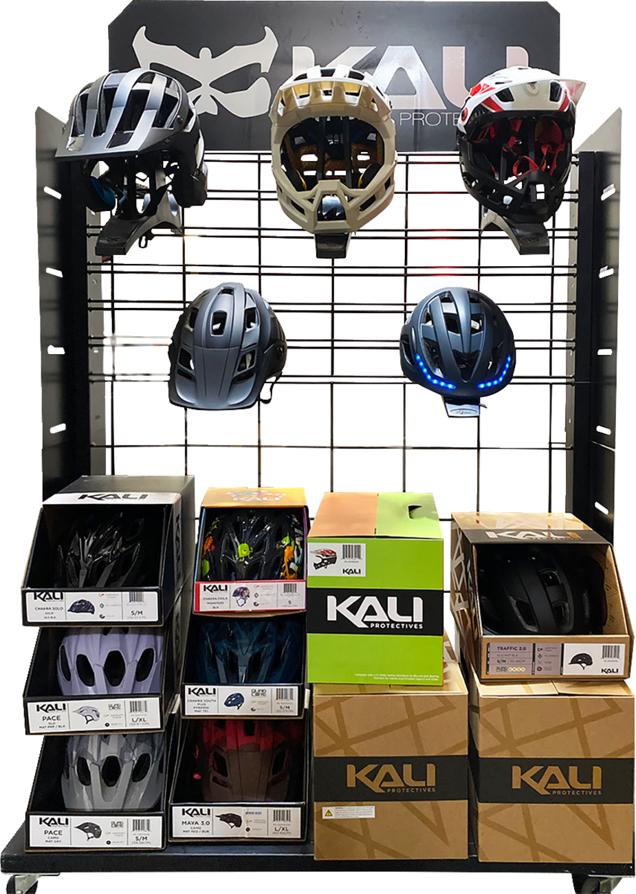 KALI Bicycle Helmet Display - Rolling Rack 010116111