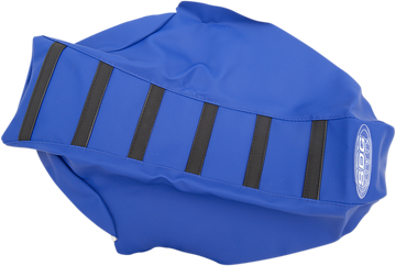 SDG 6-Ribbed Seat Cover - Black Ribs/Blue Top/Blue Sides 95945KBB