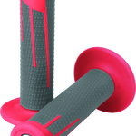 ProTaper Full Diamond Clamp-On Grips - Red/Dark Gray