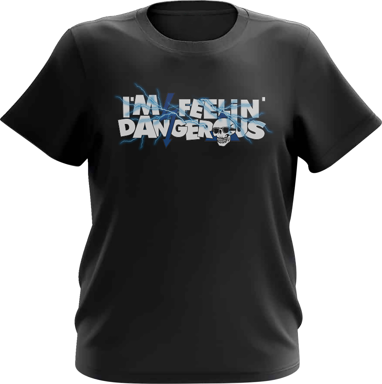 DEEGAN APPAREL Youth Shocking T-Shirt - Black/Blue - Medium DBTSS3007BBUM