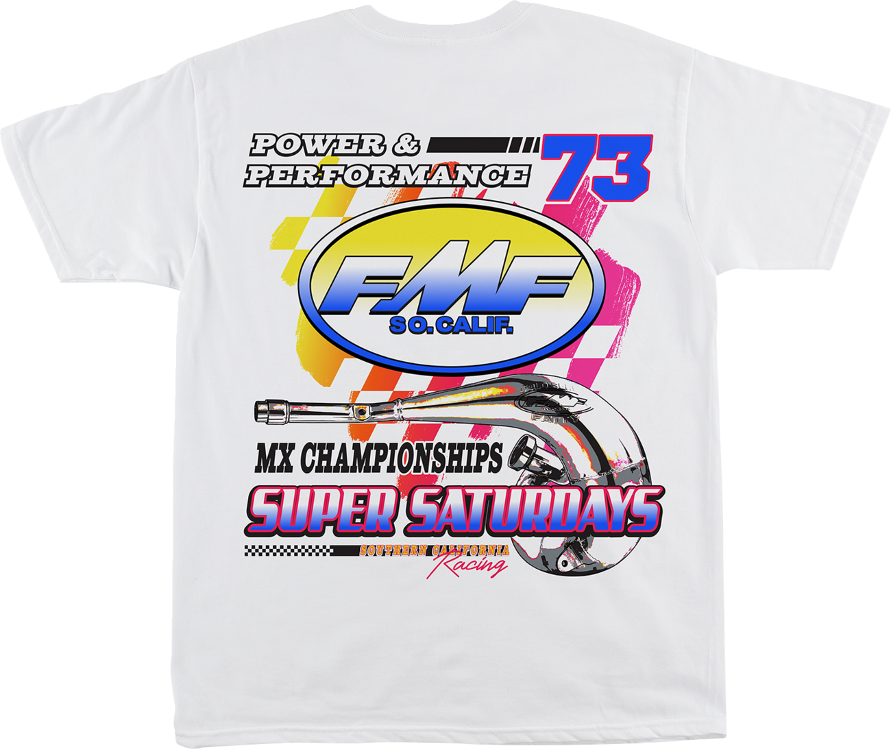 FMF Exhaust 500 T-Shirt - White - XL SP24118907WHTXL