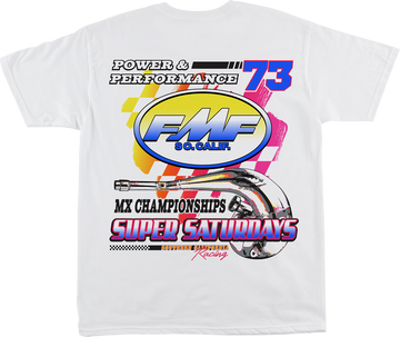 FMF Exhaust 500 T-Shirt - White - XL SP24118907WHTXL