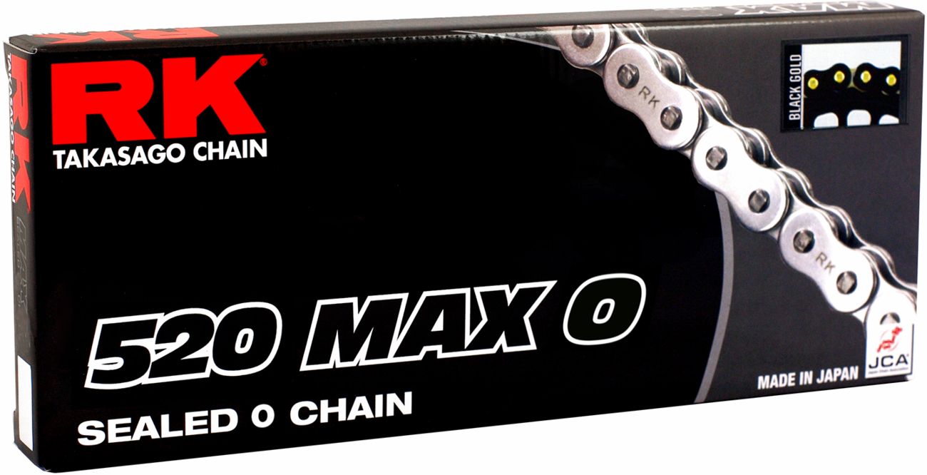 RK 520 Max O - Drive Chain - 120 Links - Black/Gold 520MAXO-120-BG