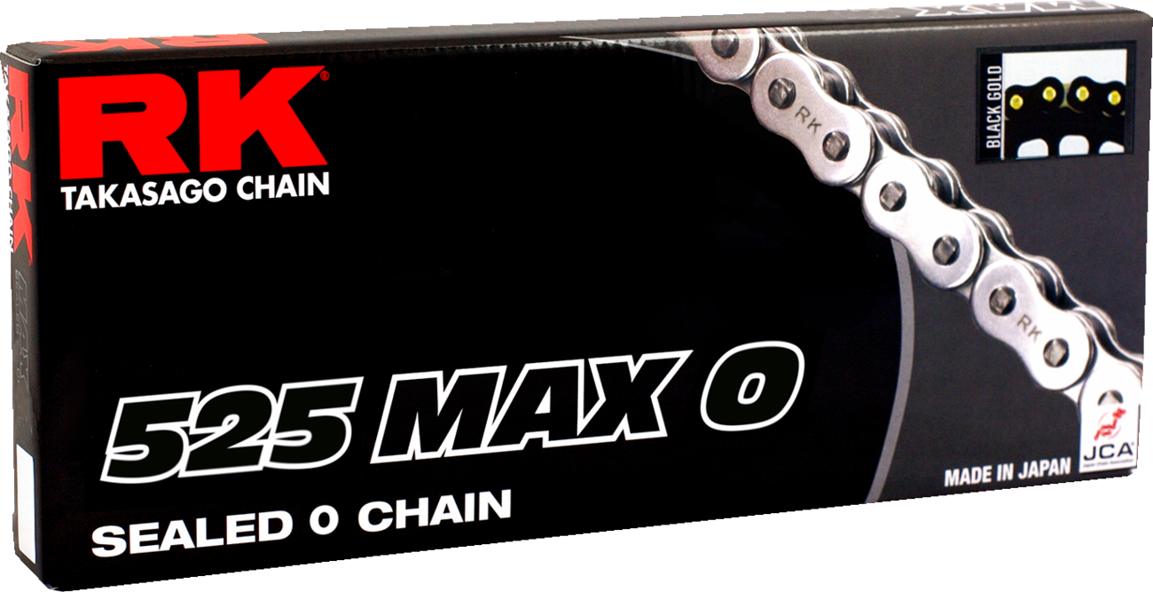 RK 525 Max O - Drive Chain - 120 Links - Black/Gold 525MAXO-120-BG