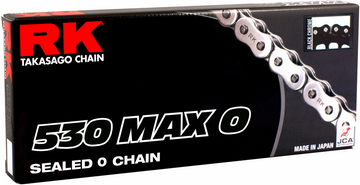 RK 530 Max O - Drive Chain - 130 Links - Black/Chrome 530MAXO-130-BC