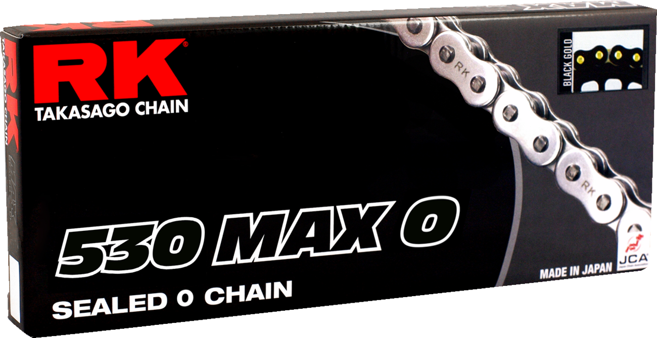 RK 530 Max O - Drive Chain - 120 Links - Black/Gold 530MAXO-120-BG