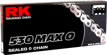 RK 530 Max O - Drive Chain - 120 Links - Black/Gold 530MAXO-120-BG