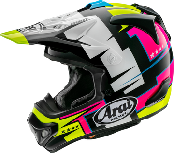 ARAI HELMETS VX-Pro4 Helmet - Battle - Yellow - Medium 0110-8718 by Arai Helmets Offroad Full Face 1 Pc Adult Helmet