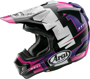 ARAI HELMETS VX-Pro4 Helmet - Battle - Purple - XL 0110-8715 by Arai Helmets Offroad Full Face 1 Pc Adult Helmet