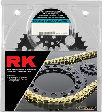 RK Chain and Sprocket Kit - Quick Acceleration - GSX-R1000R - Gold 3106-179PG